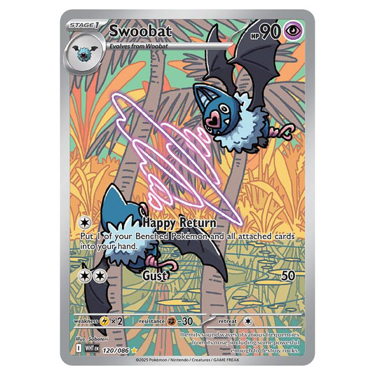 Swoobat 120 card from the Pokemon set White Flare