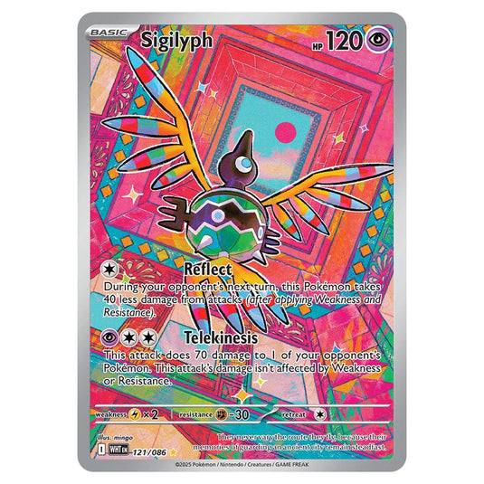 Sigilyph 121 card from the Pokemon set White Flare
