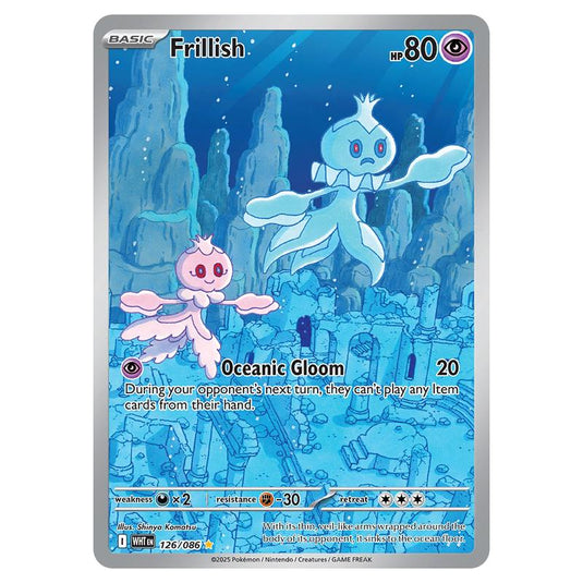 Frillish 126 card from the Pokemon set White Flare