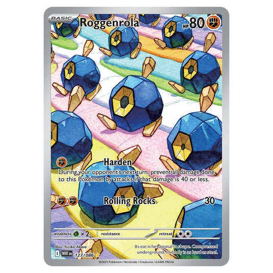 Roggenrola 127 card from the Pokemon set White Flare