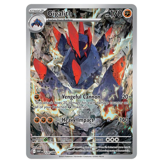 Gigalith 129 card from the Pokemon set White Flare