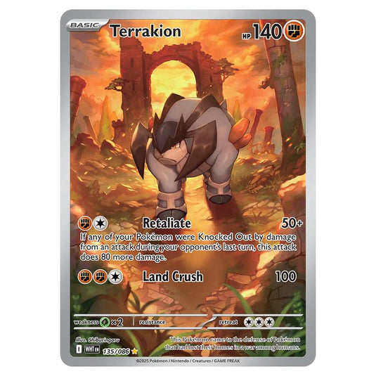 Terrakion 135 card from the Pokemon set White Flare