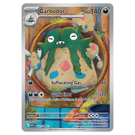 Garbodor 141 card from the Pokemon set White Flare
