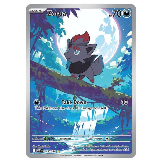 Zorua 142 card from the Pokemon set White Flare