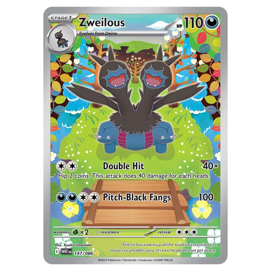 Zweilous 147 card from the Pokemon set White Flare