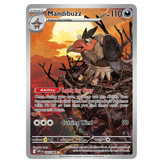 Mandibuzz 145 card from the Pokemon set White Flare