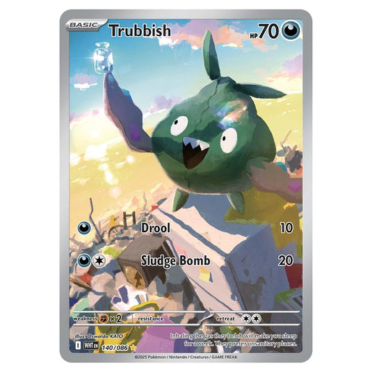 Trubbish 140 card from the Pokemon set White Flare