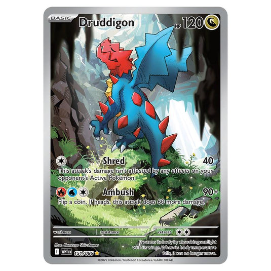 Druddigon 151 card from the Pokemon set White Flare