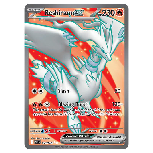 Reshiram ex 158 card from the Pokemon set White Flare