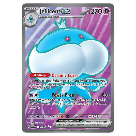 Jellicent ex 160 card from the Pokemon set White Flare