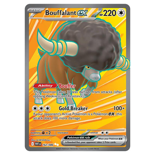 Bouffalant ex 162 card from the Pokemon set White Flare