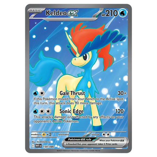 Keldeo ex 159 card from the Pokemon set White Flare