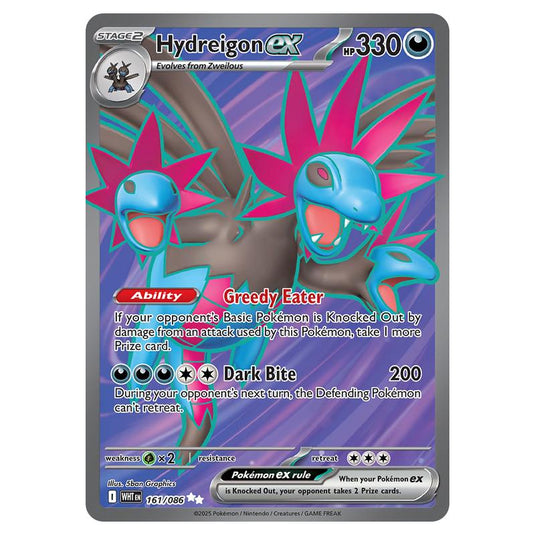 Hydreigon ex 161 card from the Pokemon set White Flare