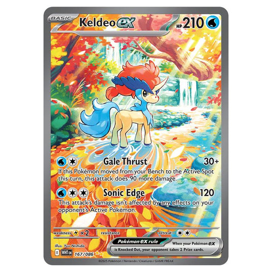 Keldeo ex 167 card from the Pokemon set White Flare