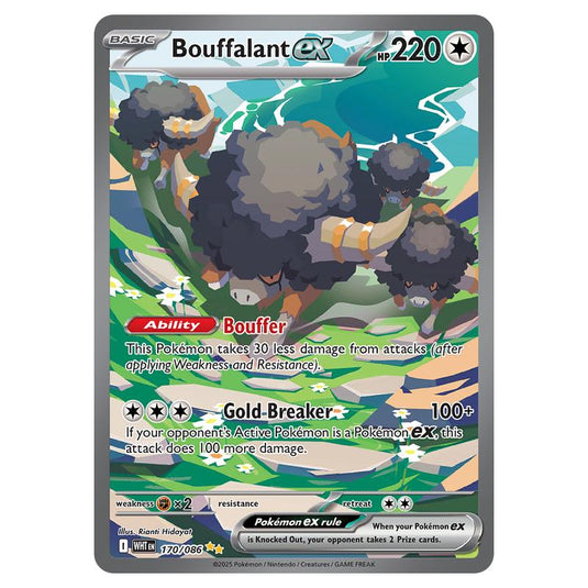 Bouffalant ex 170 card from the Pokemon set White Flare