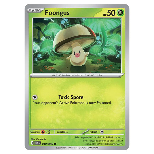 Foongus 010 card from the Pokemon set Black Bolt