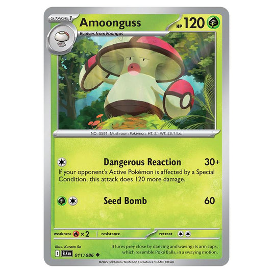 Amoonguss 011 card from the Pokemon set Black Bolt