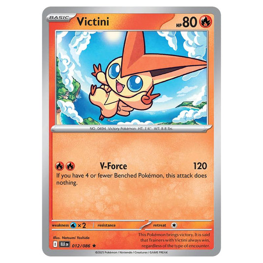 Victini 012 card from the Pokemon set Black Bolt