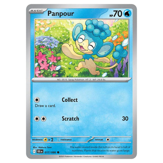Panpour 017 card from the Pokemon set Black Bolt