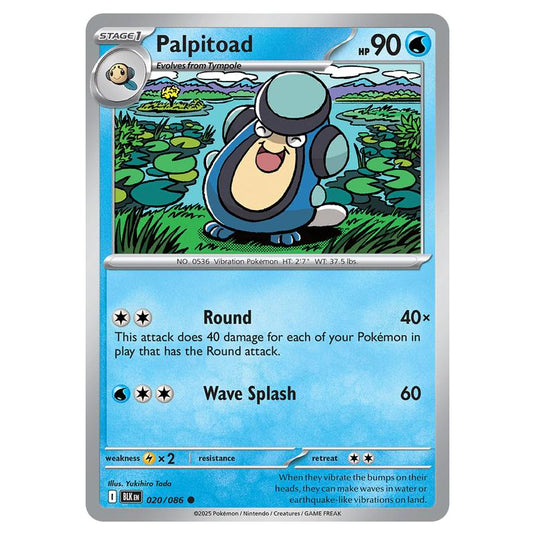 Palpitoad 020 card from the Pokemon set Black Bolt