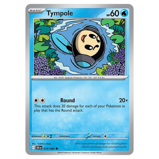 Tympole 019 card from the Pokemon set Black Bolt