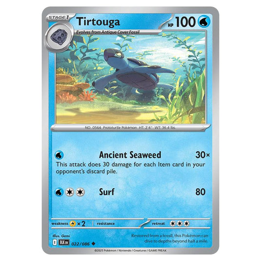 Tirtouga 022 card from the Pokemon set Black Bolt