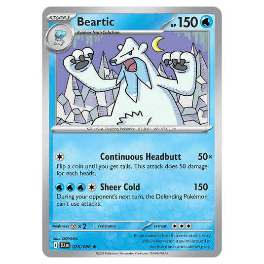 Beartic 026 card from the Pokemon set Black Bolt