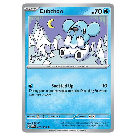 Cubchoo 025 card from the Pokemon set Black Bolt