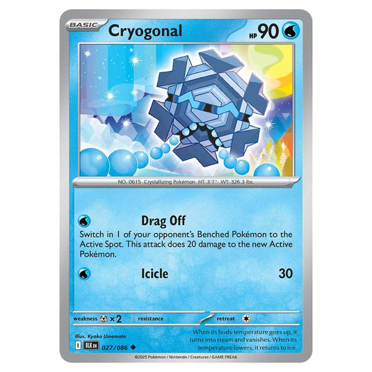 Cryogonal 027 card from the Pokemon set Black Bolt