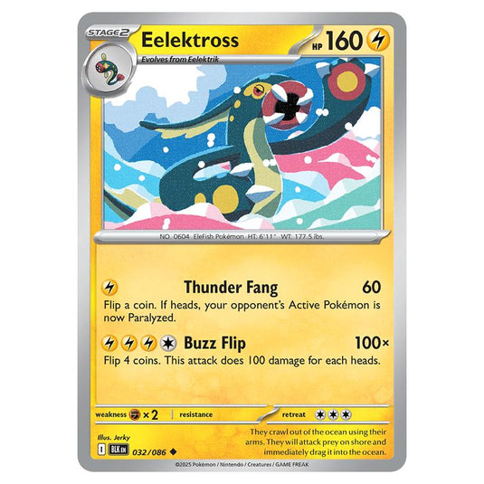 Eelektross 032 card from the Pokemon set Black Bolt