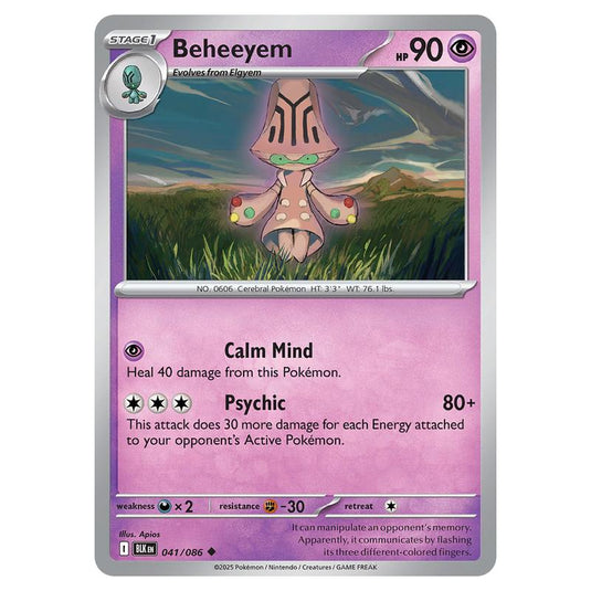 Beheeyem 041 card from the Pokemon set Black Bolt