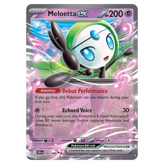 Meloetta ex 044 card from the Pokemon set Black Bolt