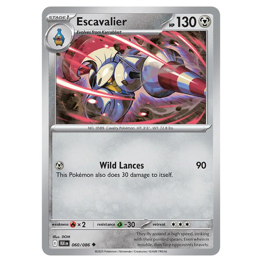 Escavalier 060 card from the Pokemon set Black Bolt