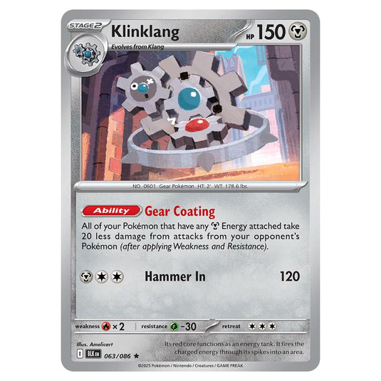 Klinklang 063 card from the Pokemon set Black Bolt
