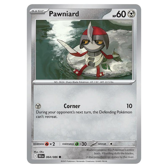 Pawniard 064 card from the Pokemon set Black Bolt