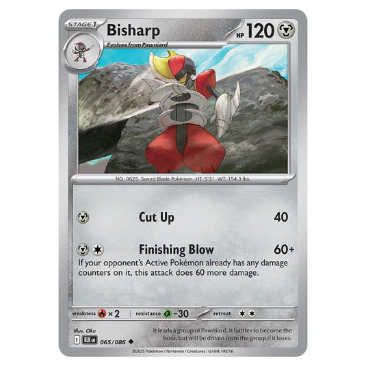 Bisharp 065 card from the Pokemon set Black Bolt