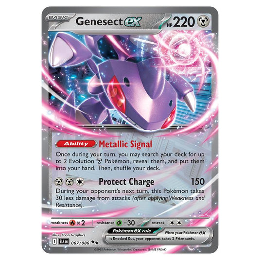 Genesect ex 067 card from the Pokemon set Black Bolt