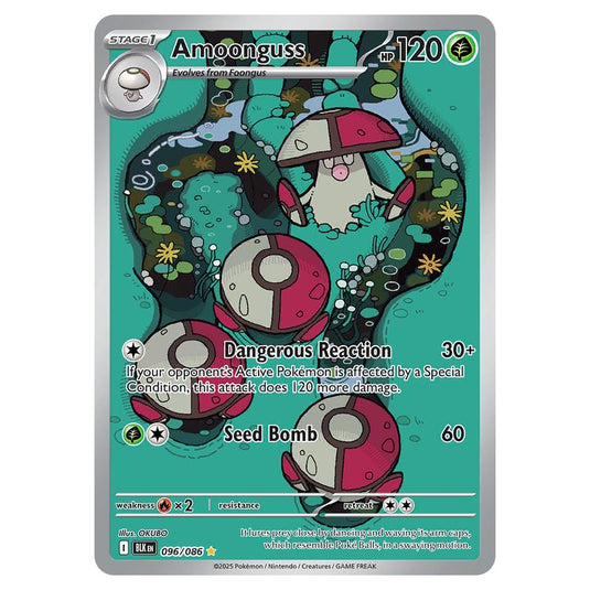 Amoonguss 096 card from the Pokemon set Black Bolt