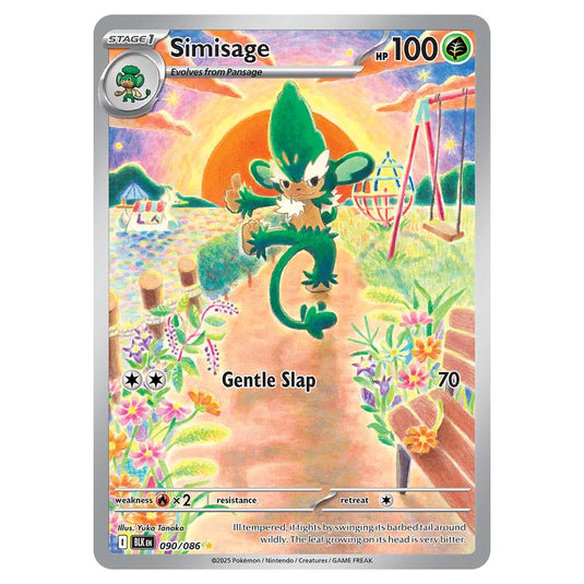 Simisage 090 card from the Pokemon set Black Bolt