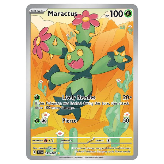 Maractus 093 card from the Pokemon set Black Bolt