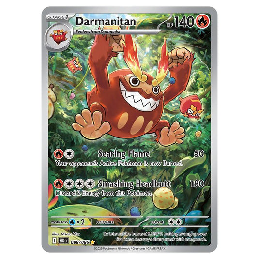 Darmanitan 098 card from the Pokemon set Black Bolt