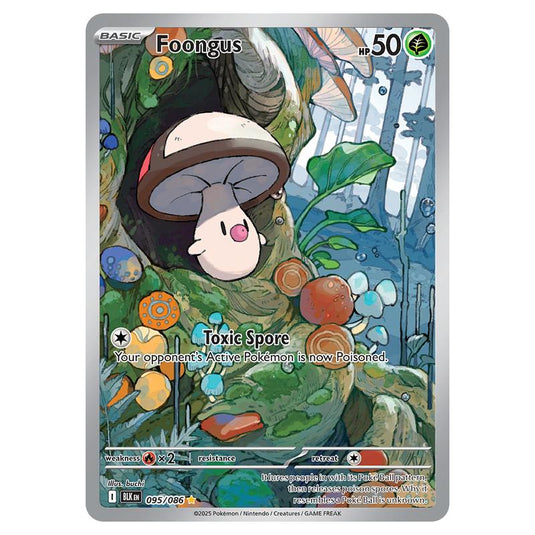 Foongus 095 card from the Pokemon set Black Bolt