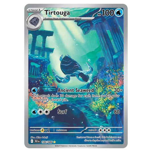 Tirtouga 106 card from the Pokemon set Black Bolt