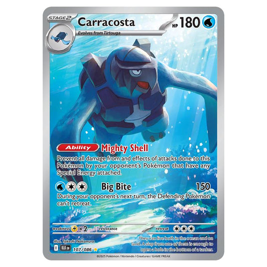 Carracosta 107 card from the Pokemon set Black Bolt