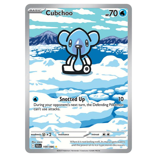 Cubchoo 109 card from the Pokemon set Black Bolt