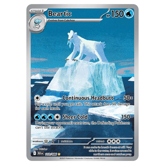 Beartic 110 card from the Pokemon set Black Bolt