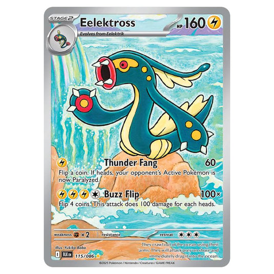 Eelektross 115 card from the Pokemon set Black Bolt