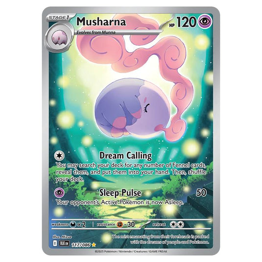 Musharna 117 card from the Pokemon set Black Bolt