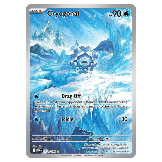 Cryogonal 111 card from the Pokemon set Black Bolt