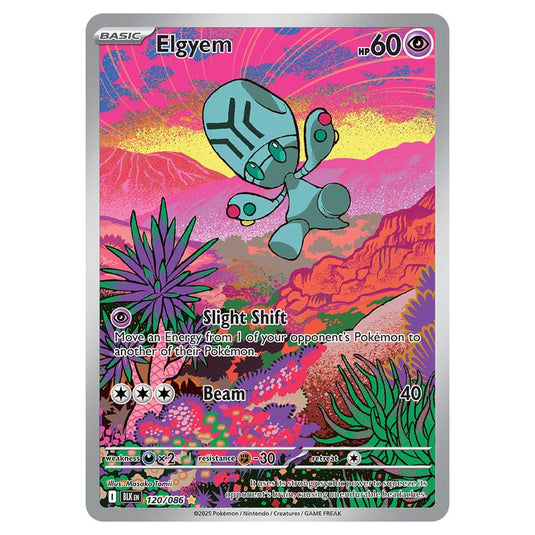Elgyem 120 card from the Pokemon set Black Bolt